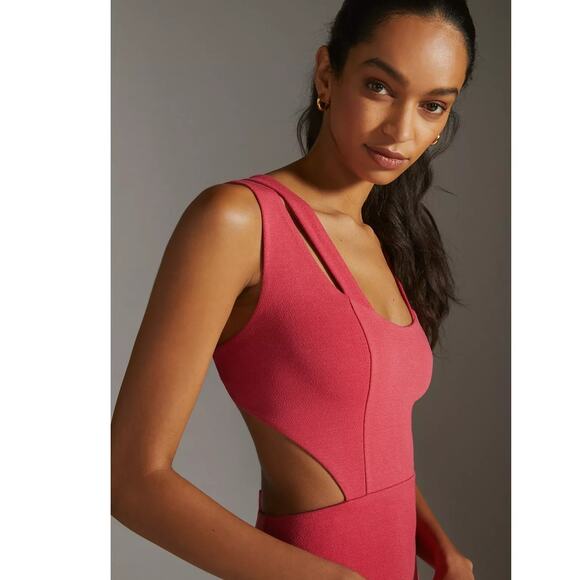 New Anthropologie Maeve Open-Back Knit Maxi Dress $170 XXS 2XS Red - Picture 3 of 6